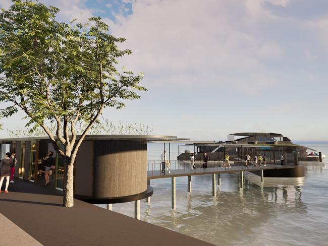 Artistic render of the proposed ferry terminal at Sandy Bay. Picture: Supplied