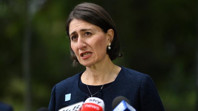 NSW Premier Gladys Berejiklian in Sydney on Thursday. Picture: Joel Carrett