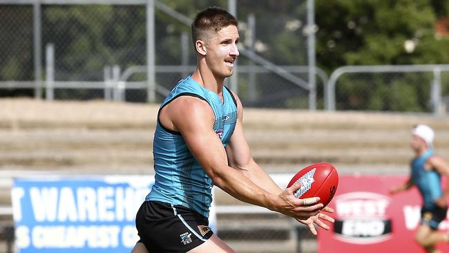 Hamish Hartlett is one a number of Port Adelaide players who must improve in 2017. Picture: Sarah Reed.