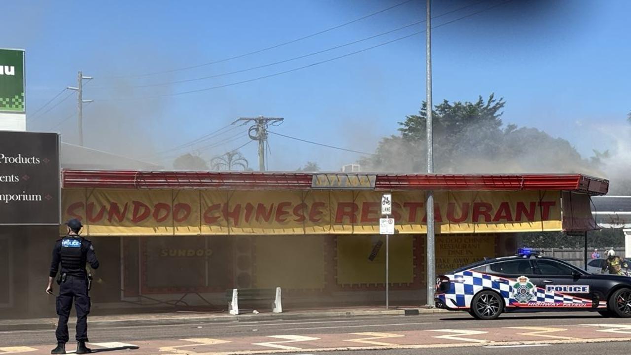 Photographs from the scene of a structure fire in Hermit Park on Monday afternoon. Picture: Supplied