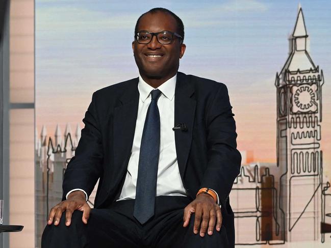 Britain's Chancellor of the Exchequer Kwasi Kwarteng during an appearance on the BBC's 'Sunday Morning' political television show.