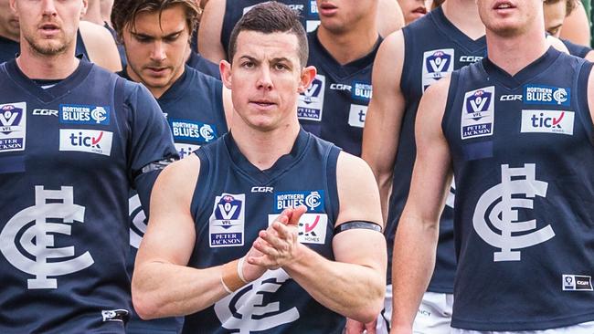 Tom Wilson injured his knee against North Melbourne. Picture: Tim Murdoch