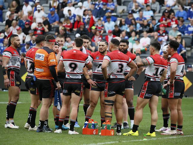 Norths players regroup. Picture Warren Gannon Photography