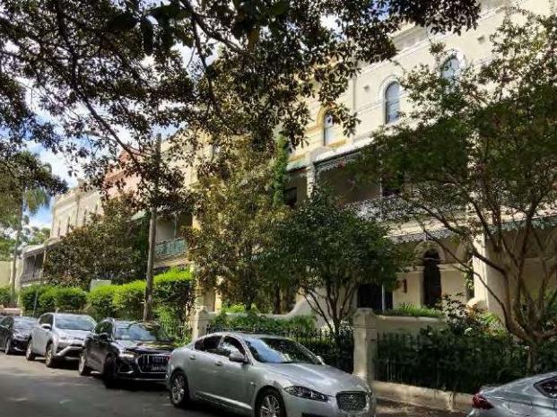 The heritage terraces along The Avenue, Randwick.