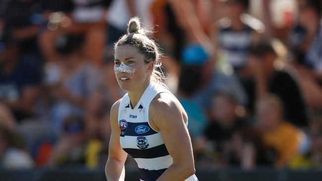 Melissa Hickey is a stalwart in AFL women’s and has done a lot for the sport. Photo by Michael Willson/AFL Photos via Getty Images