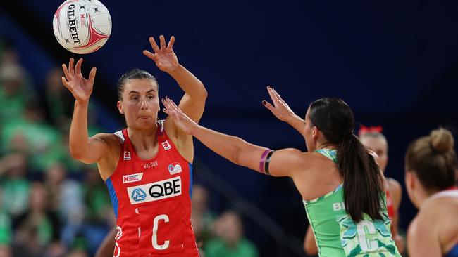 Maddy Proud will miss the 2025 Super Netball season ahead of the birth of her first child. Picture: Getty Images