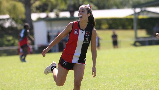 Kate Fowles of the Cairns Saints at Fretwell Park. Picture: Harry Murtough