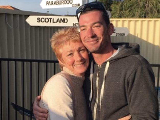 Afghan veteran Brock Hewitt went missing on January 7 and was found dead 3 weeks later on Australia Day by the river in Western Australia. Brock with his Mum Jan. Taken in 2017. Supplied by family