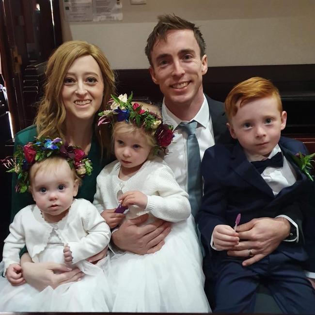 The Newman family: Laura Newman, Stephen Newman, Liam, 5, Mae, 3 and Isla, 1. Picture: Facebook