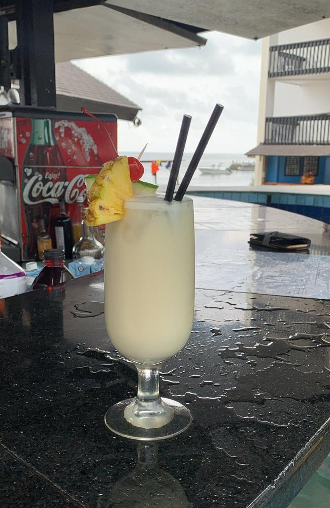 A pina colada at a Warwick Resort bar.