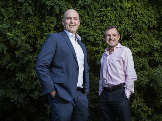 22/012019: (L-R) Luke Bunbury and Steve Weston are the co-founders of Volt Bank. Volt is a digital bank which has been granted a fully-fledged banking licence by the regulator. Hollie Adams/The Australian