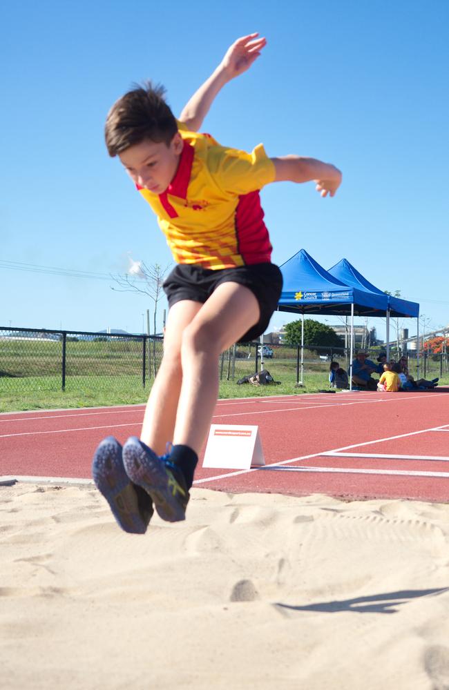 Long jump young guns competed at the Mackay Athletics Summer Series. Picture: Marty Strecker