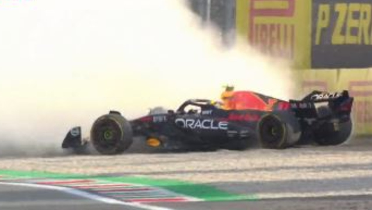 Sergio Perez crashed in practice.