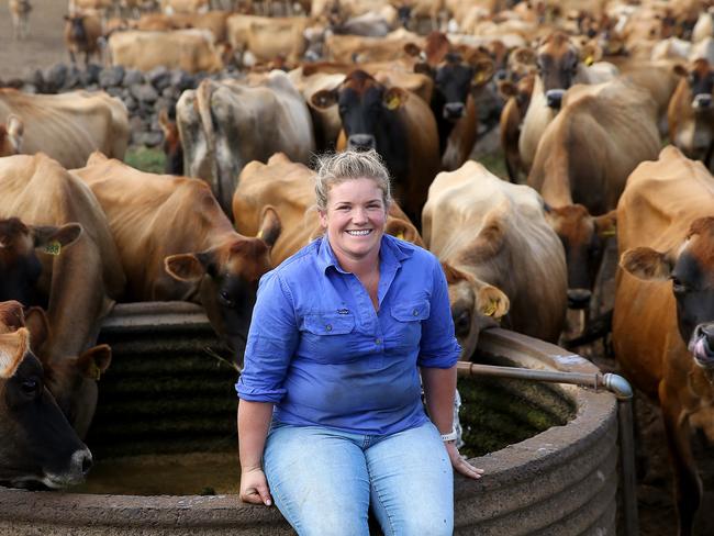 Sarah Chant is one of Victoria's youngest female dairy farmers, she milks on her farm in Warrion. She talks with The Weekly Times about the upcoming federal election.Picture: ANDY ROGERS