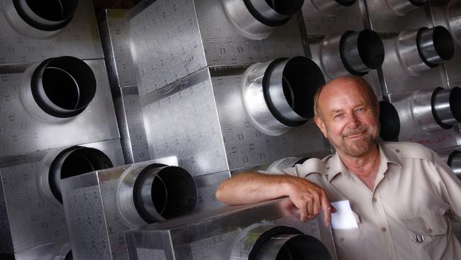 Harry Maschke pictured at Action Sheetmetal in 2009 ... his business was responsible for giving hundreds of apprentices their trade over the decades. Pictures: Clive Hyde