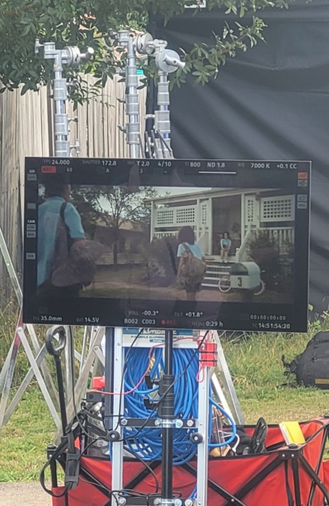 Production on Netflix series Boy Swallows Universe underway in Beenleigh on Monday. Photo: Facebook