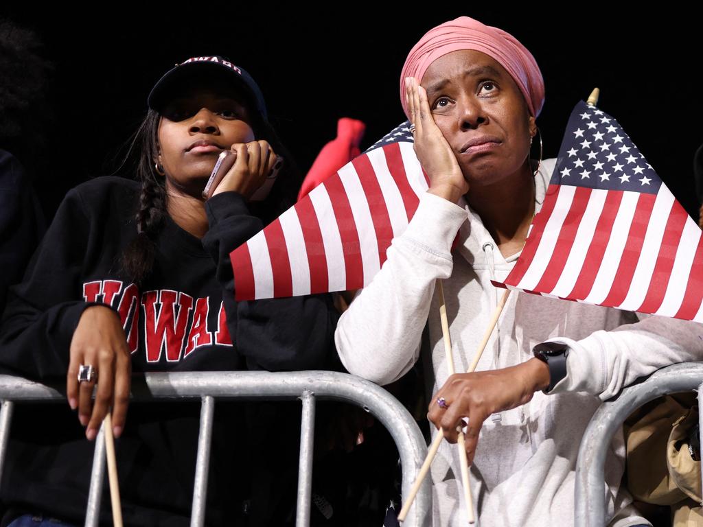 Emotional moment: Supporters of US Vice President and Democratic presidential candidate Kamala Harris react during an election night event at Howard University in Washington, DC, on November 5, 2024. Picture: AFP