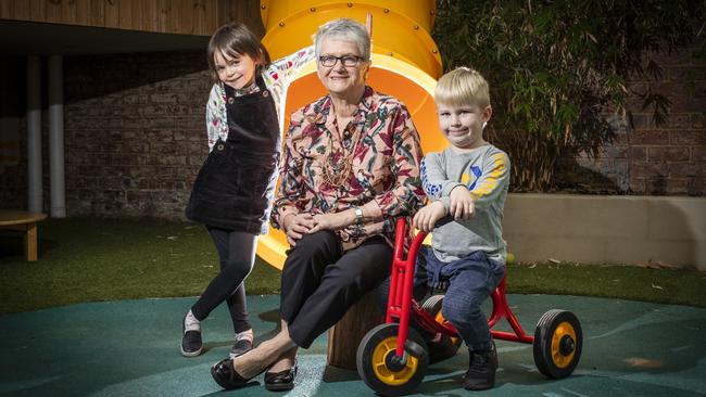 Lady Gowrie Childcare Centre at South Hobart has been nominated. Pictured is Early Childhood Australia Tasmania president Ros Cornish at the centre. Picture: LUKE BOWDEN