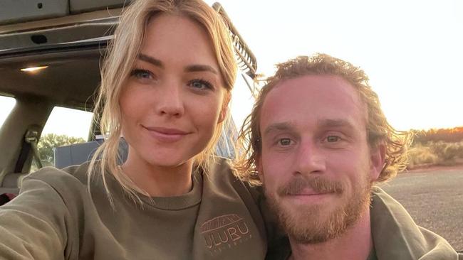 Sam Frost with her fiance, Survivor star Jordie Hansen.