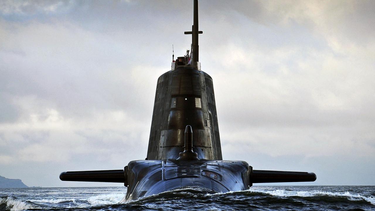 The British HMS Ambush, second of the nuclear powered Astute Class attack submarines, the most advanced in the world which never needs to be refuelled and are capable of circumnavigating the world submerged, manufacturing the crew oxygen from seawater. Picture: MOD