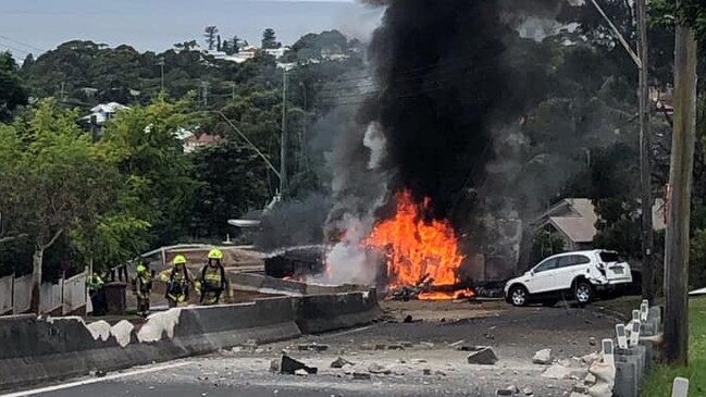 A driver involved in a serious truck crash at Bulli Pass earlier this year has admitted to getting behind the wheel while on ice. Picture: Anthony Turner.