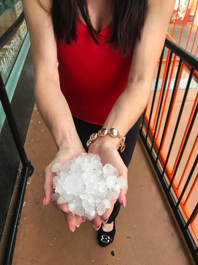 HAILNADO: Massive hail cut a path of destruction through Gympie on October 11 two years ago. The super cell storm was dubbed Hailnado.