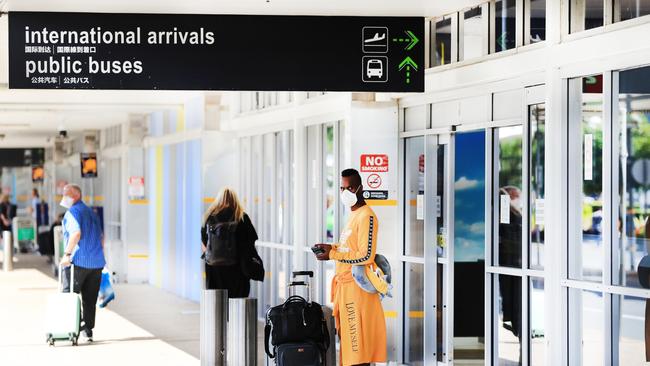 Gold Coast Airport International Arrivals is like a ghost town with very few passengers arriving. Picture: Scott Powick.