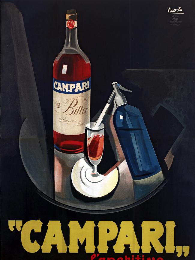 Editions of Bitter Campari by Marcello Nizzoli, 1926 can be found on luxury e-commerce retailer 1stdibs as collectable works of art