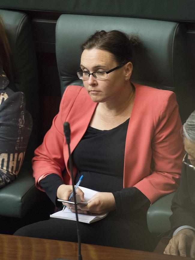 Jane Garrett in Parliament. Picture: Ellen Smith