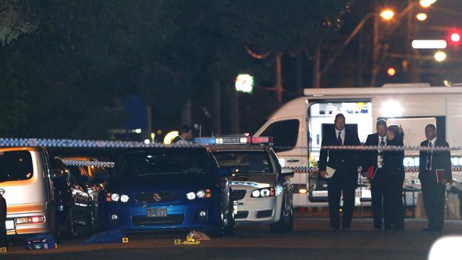 Hijazi was shot dead as he sat in a blue Mitsibishi Lancer at Bexley. Picture: Bill Hearne