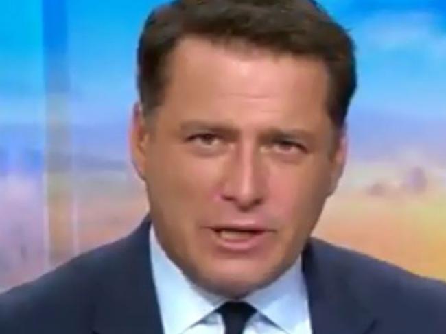 Karl Stefanovic on the Today show Monday 19 March, 2018. Picture: Channel 9