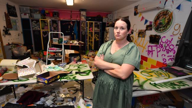 Rachael Armstrong at the Castle Hill Girl Guides which was trashed. Picture: Evan Morgan