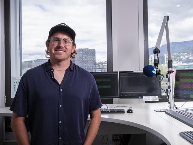 Jimmy Smith who is a presenter on the Jimmy &amp; Nath radio program for station Hit 100.9 Hobart, has opened up about his battles with mental health issues. Picture: Richard Jupe