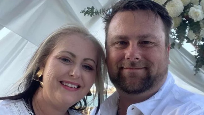 Julie 'Julez' Seed, 38, pictured with her fiance Chris Smith. Picture: Supplied