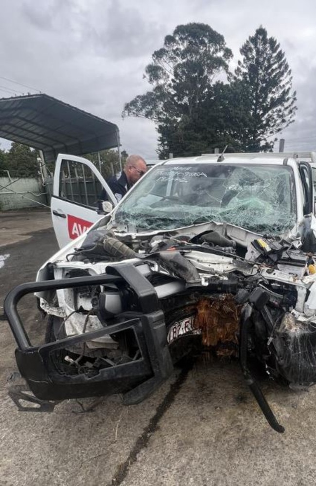 The car from the Lake Cooroibah Road crash. Picture: contributed.