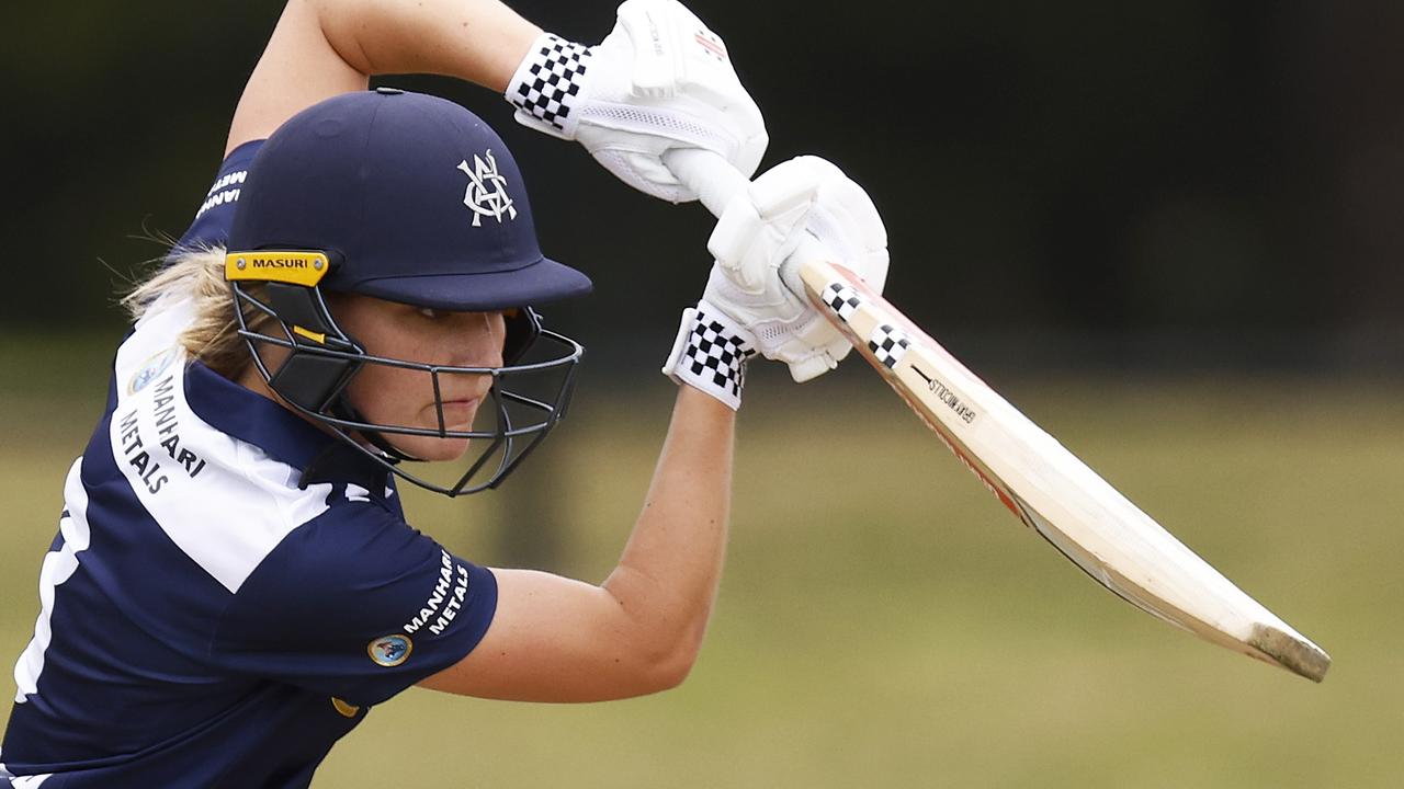 Annabel Sutherland has made two centuries for Victoria already this summer. Picture: Daniel Pockett/Getty Images