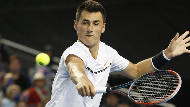Bernard Tomic in action. Picture: Getty Images