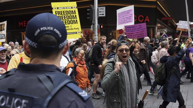 Protesters gather in Hyde Park on November 27 in Sydney. Picture: Getty