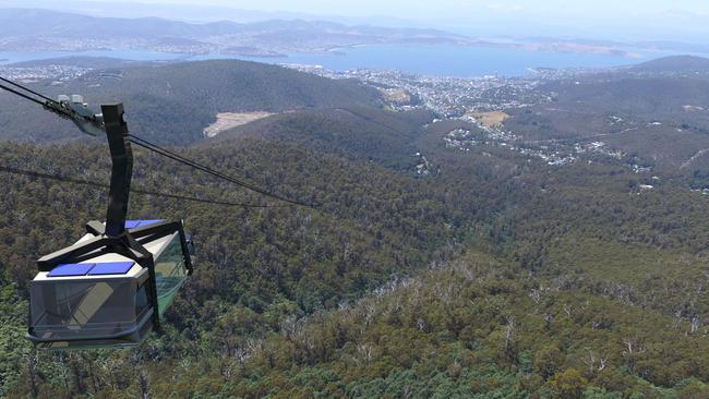 An artist's impression of the Mount Wellington cable car. Picture: SUPPLIED.