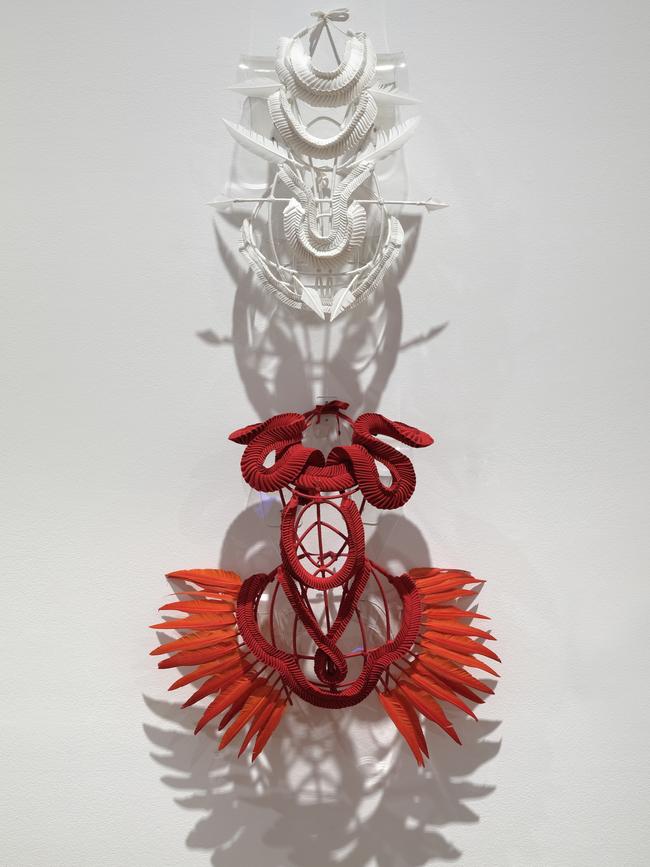 Grace Lillian Lee’s Body Sculpture: Enlightenment (2016), and Body Sculpture: Acceptance (2016). RMIT University Art Collection.