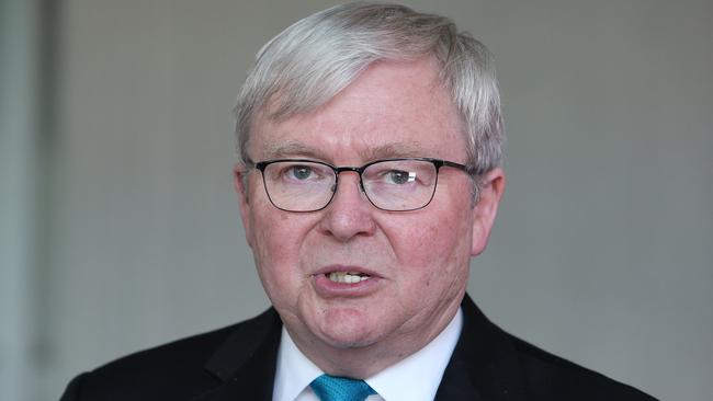 Former Prime Minister Kevin Rudd has accused the Liberals of whipping up national hysteria over China. Picture: News Corp