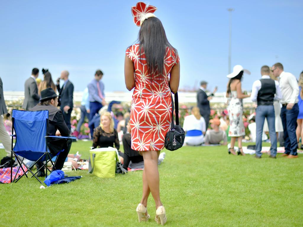 Racegoers are out in force at Flemington racecourse for the 2015 Melbourne Cup. Picture: Jason Edwards