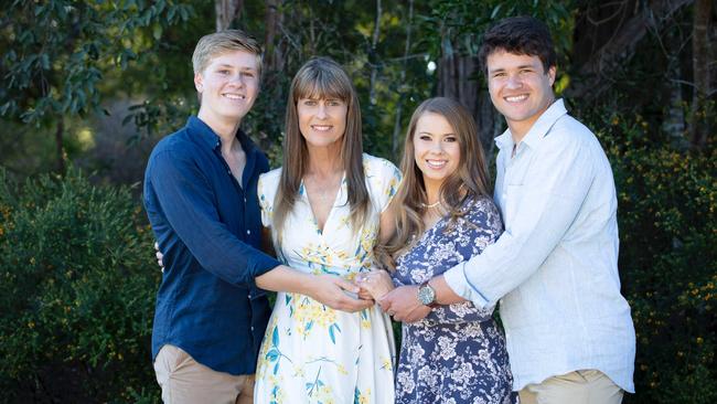 Robert and Terri Irwin with Bindi and her fiance Chandler after they announced their engagement.