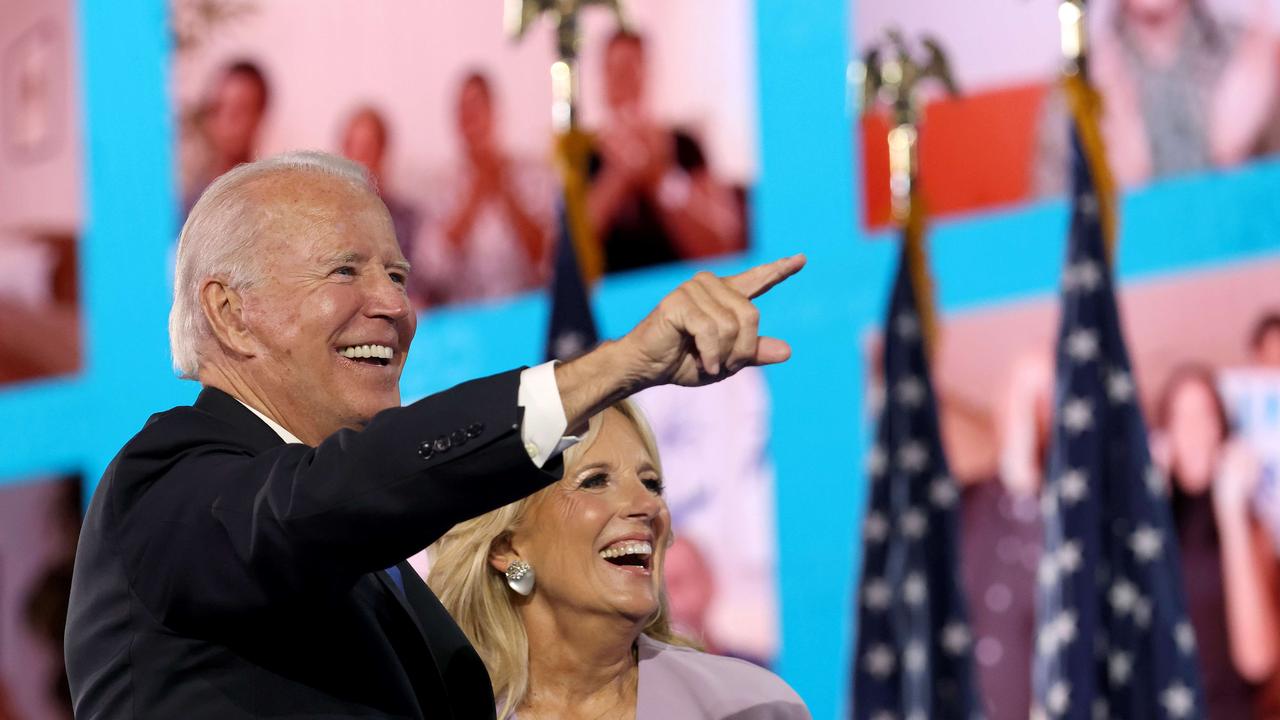 President-elect Joe Biden and his wife Dr. Jill Biden interact with supporters in the lead-up to the election. Picture: Win McNamee/Getty Images/AFP