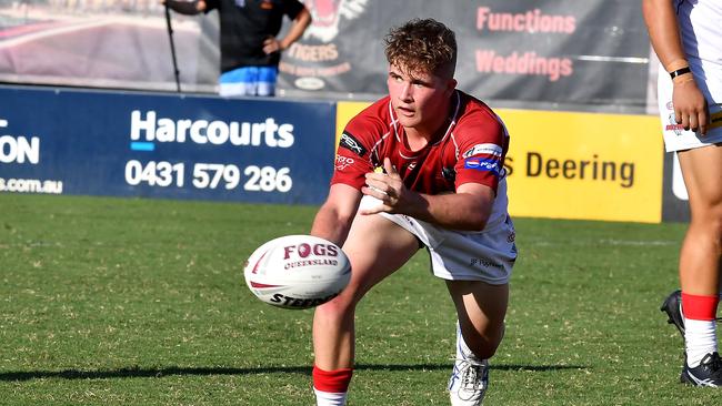 Redcliffe player Harrison Sykes in Meninga Cup action. Picture, John Gass