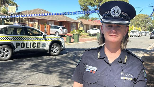 SA Police Superintendent Julie Thomas at the crime scene. Picture: Zayda Dollie