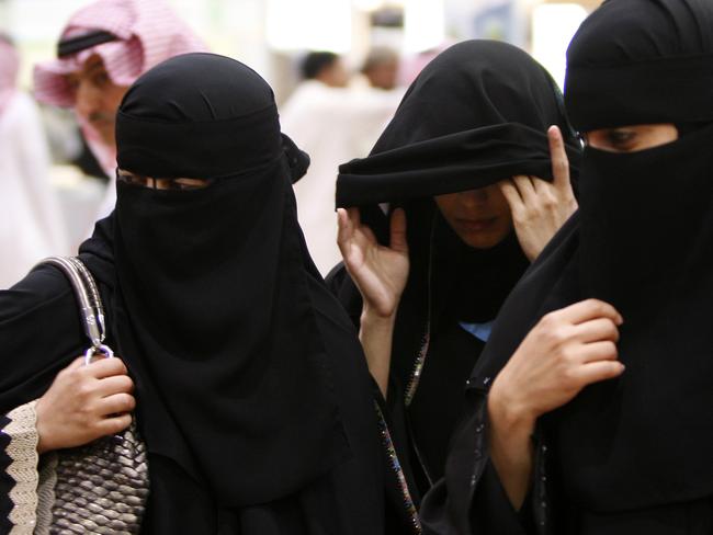 Women in Saudi Arabia are expected to cover from head to toe when in public. Picture: Hassan Ammar/AP