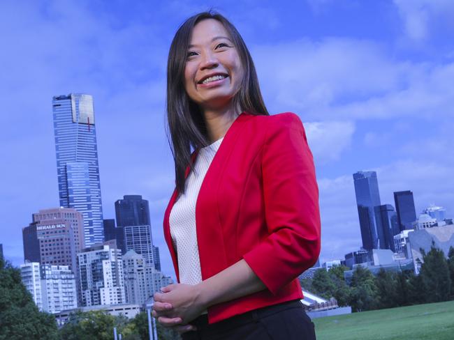 Melbourne mayoral candidate Jennifer Yang has promised a school for homeless youth in the CBD if she is elected. Picture: Wayne Taylor