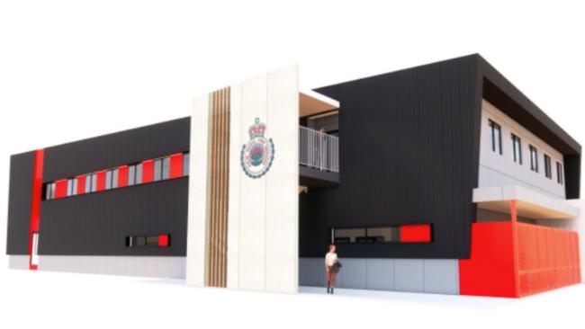 Artist's impression of the NSW Rural Fire Service Aviation Centre of Excellence at Dubbo. Picture: Barnson