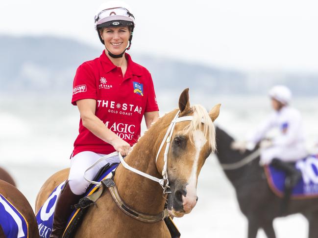 Fans think Zara Tindall is more than qualified to take care of the Queen’s beloved racehorses. Picture: AAP Image/Glenn Hunt